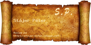 Stájer Péter névjegykártya