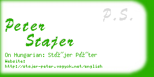 peter stajer business card